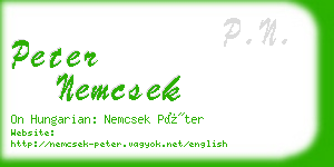 peter nemcsek business card